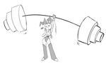  brokenlynx21 exercise eyes_closed female jenny_wakeman machine monochrome my_life_as_a_teenage_robot open_mouth robot solo weightlifting wide_hips workout yawn 