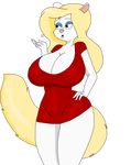  2016 alpha_channel animaniacs anthro big_breasts breasts cleavage clothed clothing dress female mammal minerva_mink mink mustelid simple_background smilesaidboredgirl_(artist) transparent_background 