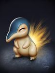  cyndaquil fiery_tail fire full_body gen_2_pokemon no_humans pokemon pokemon_(creature) sam_delatore signature solo tail 