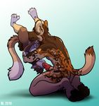  2016 4_toes 69_position african_wild_dog anatomically_correct anatomically_correct_penis animal_genitalia animal_penis anthro anthro_on_anthro barefoot biped black_pawpads brown_claws brown_fur brown_hair brown_nose brown_tail canine canine_penis cat claws cunnilingus cuntboy cuntboy/male digital_media_(artwork) duo erection eyes_closed feline fellatio fur gradient_background hair hi_res intersex intersex/male interspecies kneeling knot lifting male mammal markings multicolored_fur multicolored_tail nowandlater nude oral pawpads paws penis pink_penis pink_tongue sex short_hair signature simple_background snout socks_(marking) tan_fur tan_tail toe_claws toes tongue tongue_out upside_down vaginal white_claws white_fur white_tail 