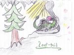  blowing bubble_gum leaf_dragon leaf_the_tail male pokemonartist traditional_media_(artwork) 