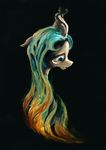  2017 changeling decaying female friendship_is_magic green_eyes green_hair hair horn my_little_pony plainoasis queen_chrysalis_(mlp) solo 