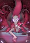  &lt;3 bed glowing glowing_eyes lizard nintendo pok&eacute;mon reptile salazzle scalie suk0tto tongue video_games 