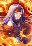  fire fire_emblem fire_emblem:_akatsuki_no_megami fire_emblem:_souen_no_kiseki headband kiyuu long_hair looking_at_viewer purple_hair sanaki_kirsch_altina smile solo 