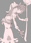  anthro breasts canine clothed clothing female hair hat magic mammal monochrome polywomple solo staff standing 