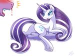  2017 blood blue_eyes blush butt cutie_mark dock duo equine eyeshadow female feral friendship_is_magic hair hooves horn long_hair makeup mammal multicolored_hair my_little_pony nosebleed open_mouth rarity_(mlp) simple_background solo_focus spread_legs spreading underhoof unicorn vavacung white_background 