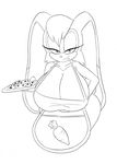 2017 anthro apron big_breasts breasts cleavage clothed clothing cookie female food huge_breasts lagomorph looking_at_viewer mammal mature_female rabbit ravnic smile solo sonic_(series) vanilla_the_rabbit 