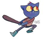  assortedjellies baseball_bat cat feline mae_(nitw) mammal night_in_the_woods 