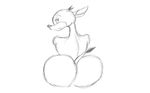  antelope big_but bubble_butt butt butt_shot female gazelle king_of_fools looking_back mammal nude pencil_(artwork) rear_view simple_background solo tail_tuft traditional_media_(artwork) tuft 