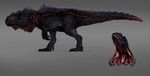  angry armor avian bird claws crossover dinosaur giganotosaurus glowing godzilla godzilla_(series) invalid_tag kaiju mandibles plates pronated saliva spikes teeth the_isle theropod 