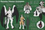  2017 anthro anus areola black_feathers black_fur blue_eyes breasts brown_fur clothed clothing english_text equine feathers female foxifly fur hybrid mammal model_sheet multicolored_feathers multicolored_fur nipples nude pegasus pussy runa216 striped_fur stripes text two_tone_feathers two_tone_fur white_feathers white_fur wings zebra 