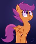  :&lt; cub equine female feral friendship_is_magic frown hair looking_up mammal my_little_pony pegasus purple_eyes purple_hair scootaloo_(mlp) solo wide_eyed wildberry-poptart wings young 
