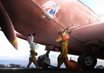  2017 aircraft airplane akiric anthro barefoot canine clothed clothing crossed_arms disney duo eye_contact female fox hands_in_pockets judy_hopps lagomorph male mammal nick_wilde outside rabbit thewyvernsweaver zootopia 