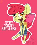  apple_bloom_(mlp) clothed clothing earth_pony english_text equine female friendship_is_magic horse mammal my_little_pony open_mouth pony raised_eyebrows solo sweetfilthyfun teeth text tongue 