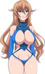  1girl admontanheiro blonde_hair blue_eyes breasts draw ecchi fanart large_breasts long_hair masou_gakuen_hxh sexy yurishia_farandole 