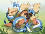  ambiguous_gender arcanine balls canine dragonair feral interspecies knot male male/ambiguous male/male mammal nintendo oral penis pok&eacute;mon rimmming unknown_artist video_games 