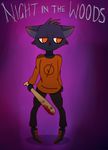  baseball_bat blood cat english_text feline female fuzzybluedragon mae_(nitw) mammal night_in_the_woods text 