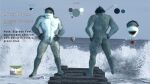 3d_(artwork) anthro bull_shark carcharhinus daz_studio_(artwork) digital_media_(artwork) fish hi_res humanoid hybrid male marine markings model_sheet murky_depths nude open_mouth perturbedmania requiem_shark scale_markings scales shark solo