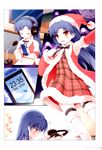  christmas headphones kisaragi_chihaya komi_zumiko panda_ga_ippiki the_idolm@ster thigh-highs 