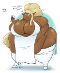 2021 absurd_res alcohol bangs belly belly_overhang belly_rolls beverage big_belly big_breasts big_butt big_hair biped blonde_hair blue_eyes blue_eyeshadow blush breasts butt chubby_cheeks classy clenched_teeth clothing container cup dark_body dark_elf dark_skin digital_drawing_(artwork) digital_media_(artwork) dress drinking_glass elf embarrassed english_text eyelashes eyeshadow fat_arms female footwear full-length_portrait full_cleavage glass glass_container glass_cup hair hand_on_belly hi_res high_heels holding_glass holding_object holding_wine_glass huge_belly huge_breasts huge_hips huge_thighs humanoid humanoid_pointy_ears inner_boob jewelry legwear lewdsona lidded_eyes long_hair looking_away makeup mammal morbidly_obese morbidly_obese_female morbidly_obese_humanoid necklace nervous obese obese_female obese_humanoid offscreen_character overweight overweight_female overweight_humanoid pendant pointy_ears ponytail portrait shoes side_bangs sideless_dress simple_background solo standing stuttering talking_to_another teeth text thick_thighs thigh_highs weight_conscious white_background white_clothing white_dress wide_hips wine wine_glass