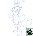  balls blackbear bottomless butt clothed clothing male mammal monochrome muscular penis raccoon sketch sly_cooper sly_cooper_(series) video_games 