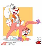  &lt;3 all_fours animated anthro babs_bunny black_nose brandy_and_mr._whiskers canine clothing crossover disney dog duo female jaimeprecoz jaimeprecoz2 jk lagomorph male male/female mammal mr_whiskers rabbit tiny_toon_adventures warner_brothers 