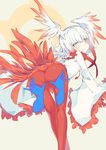  crested_ibis kemono_friends litsvn pantyhose pussy wings 