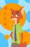  anthro canine clothed clothing disney fox male mammal nick_wilde shirt simple_background wulfondraws zootopia 