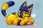  after_sex animal_crossing ankha annoyed anthro anthrofied areola bent_over big_breasts black_nose blue_background blue_eyes blue_fur blue_hair breast_squish breasts breath cat cum cum_on_self cum_on_stomach cum_string duo erect_nipples eyelashes faceless_male feline female fur gold_nipples hair half-closed_eyes hand_on_breast huge_breasts human humanoid_penis male male/female mammal nintendo nipples nude open_mouth overweight penis premature_ejaculation sex sigh simple_background slightly_chubby solo_focus teckworks teeth titfuck unwanted_cumshot video_games yellow_fur yellow_nipples 