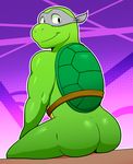  anthro butt donatello_(tmnt) elfein looking_at_viewer looking_back male mostly_nude reptile scalie smile solo teenage_mutant_ninja_turtles turtle 