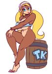  barrel big_breasts breasts clothed clothing donkey_kong_(series) huge_breasts mammal monkey nintendo primate tiny_kong video_games 