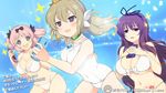  3girls bikini hibari_(senran_kagura) kafuru_(senran_kagura) multiple_girls murasaki_(senran_kagura) senran_kagura swimsuit tagme 