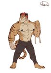 abs anthro big_muscles clothed clothing fur husky_(artist) koreanhusky male mammal muscular muscular_male nipples pecs topless 