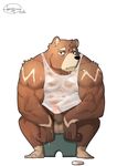  abs anthro bear clothed clothing fur husky_(artist) koreanhusky male mammal muscular muscular_male nipples pecs 