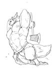  abs anthro big_muscles canine fur husky_(artist) koreanhusky male mammal muscular muscular_male nipples pecs wolf 