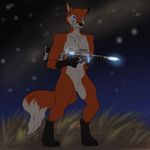  canine fox hunting male mammal night nude 