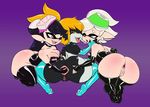  anal anal_fisting anus big_butt butt cephalopod characters:callie clothing female female/female fisting humanoid imp inkling legwear marie marine nintendo nipples pussy splatoon squid squid_sisters stockings the_legend_of_zelda thecon twili twilight_princess video_games 