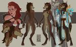  breasts canine claws digitigrade female green_eyes hair human mammal model_sheet nipples nude pussy red_hair robes smooshkin solo video_games warcraft were werewolf worgen 