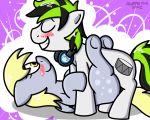  blonde_hair blush cutie_mark derpy_hooves_(mlp) digital_media_(artwork) duo earth_pony equine feathered_wings feathers female feral friendship_is_magic hair horse male mammal my_little_pony pegasus pony sex smile wings yellow_eyes 