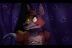  2017 animatronic canine chesnoksuperior digital_media_(artwork) eye_patch eyewear five_nights_at_freddy&#039;s fox foxy_(fnaf) glowing glowing_eyes hook machine mammal robot sharp_teeth simple_background solo teeth text video_games 