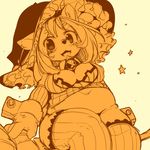  2013 anthro breasts broom canine cleavage clothed clothing dog female hair halloween hat holidays kemono kishibe legwear magic_user mammal monochrome open_mouth orange_theme overweight simple_background sketch slightly_chubby solo star thick_thighs thigh_highs witch witch_hat 