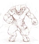  balls big_penis darkgem demon doom erection horn huge_penis male monochrome muscular muscular_male open_mouth penis precum sketch standing video_games 