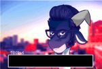  2017 8bit animated anthro city clothed clothing colored detailed_background dialogue digital_drawing_(artwork) digital_media_(artwork) dragon drake_(disambiguation) english_text filter hair hi_res lacertian looking_at_viewer low_res male muscular muscular_male no_sound open_mouth outside pixel_(artwork) retro scalie simple_background smile stripes text tiberius tiberius_creations tongue video_games vintage 