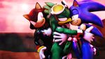  3d_(artwork) avian clothing digital_media_(artwork) eyewear feathers fur gloves goggles hedgehog jet_the_hawk male male/male mammal penis shadow_the_hedgehog sonic_(series) sonic_riders sonic_the_hedgehog sonicfoxhound source_filmmaker tongue 