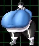  2017 anthro big_breasts bone boss_monster breasts clothed clothing crossgender digital_media_(artwork) female huge_breasts hyper hyper_breasts looking_at_viewer marauder6272 morbidly_obese obese overweight sans_(undertale) simple_background skeleton smile solo ssbbw undertale video_games 