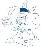  &lt;3 anthro blush breasts butt clothed clothing fall_the_hybrid female hair half-closed_eyes headband hearlesssoul long_hair open_mouth pussy solo sonic_(series) speech_bubble text tongue 