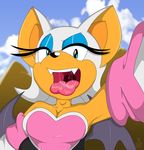  blue_eyes drooling mountain mouth_shot rouge_the_bat saliva sonic_(series) tongue trowelhands 