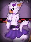  2017 animatronic anthro areola big_butt black_nose blush bow_tie breasts butt canine clothing digital_media_(artwork) e-01 female five_nights_at_freddy&#039;s five_nights_at_freddy&#039;s_world fox fur glowing glowing_eyes hair lolbit_(fnaf) looking_at_viewer machine mammal mostly_nude multicolored_fur nipples nude orange_fur purple_nipples purple_pussy pussy ribbons robot simple_background smile standing tail_bow tail_ribbon video_games white_eyes white_fur 