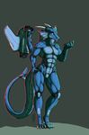  2017 ambigious_gender android anthro claws curus_keel digital_media_(artwork) dragon featureless_crotch horn looking_at_viewer machine nude pinup pose robot scalie shaded simple_background smile solo standing talynn wings yellow_eyes 
