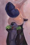  2017 anthro bald_crotch balls big_balls black_fur black_nose black_skin breasts canine claws duo erection female foreskin fur green_fur grey_fur hair huge_balls humanoid_penis larger_male male mammal nude open_mouth partially_retracted_foreskin penis riku_tavash satynapaper size_difference size_play smaller_female smile teeth these_aren&#039;t_my_glasses tongue tongue_out traditional_media_(artwork) uncut white_fur 